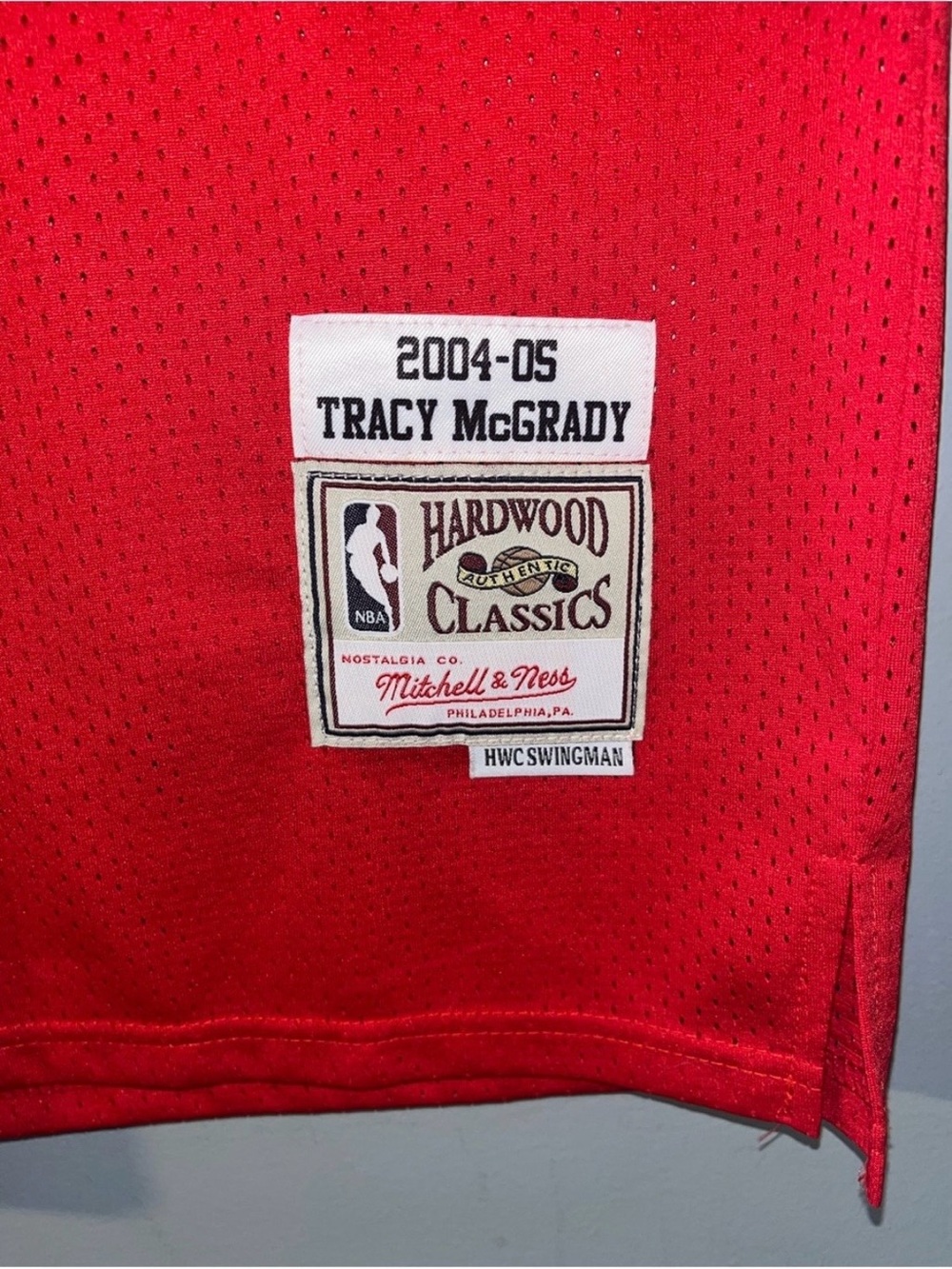 Houston Rockets Red No. 1 Tracy McGrady Retro Sewn Throwback HWC NBA Jersey - Picture 10 of 10